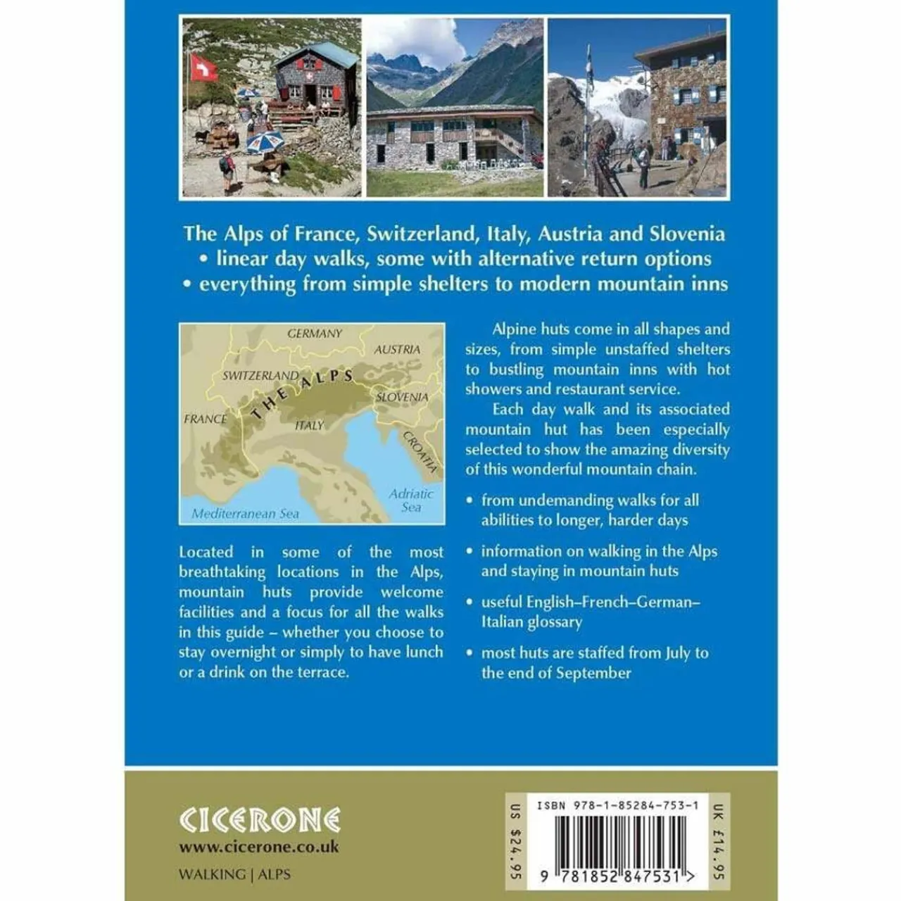 Cicerone 100 Hut Walks in the Alps