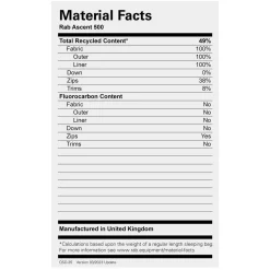 Rab Ascent 500 Down Sleeping Bag