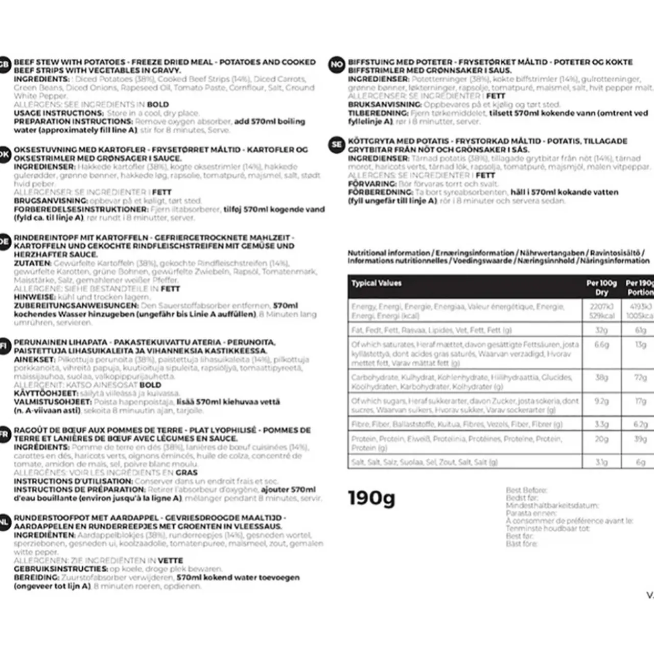 Real Turmat Beef Stew with Potato (Big Pack)