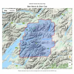 Cicerone British Mountain Map - Ben Nevis & Glen Coe