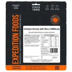 Expedition Foods Chicken Korma with Rice (Double Serving)
