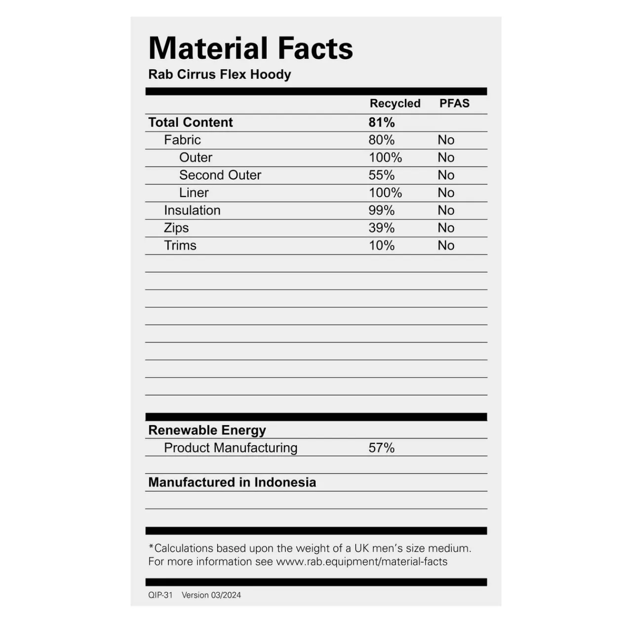 Rab Cirrus Flex Insulated Hoody - Past Season Colours