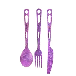 TOAKS Coloured Titanium 3-Piece Cutlery Set