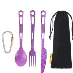 TOAKS Coloured Titanium 3-Piece Cutlery Set