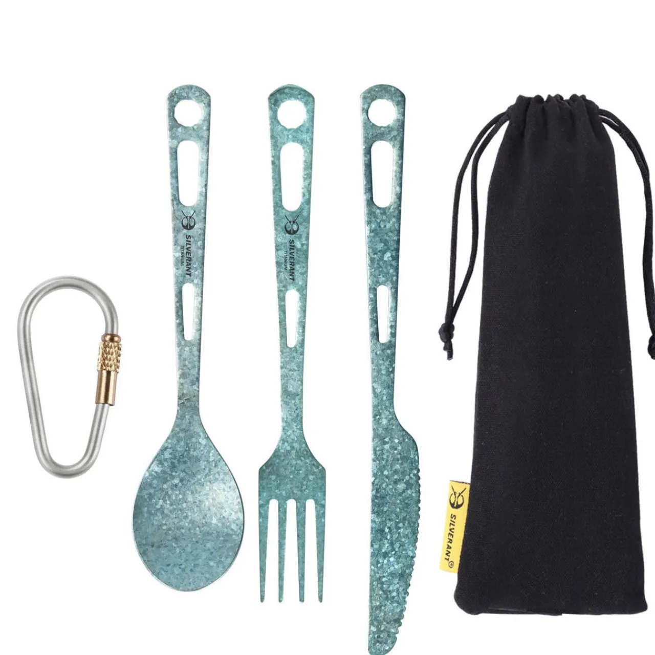 TOAKS Coloured Titanium 3-Piece Cutlery Set
