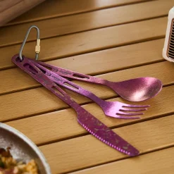 TOAKS Coloured Titanium 3-Piece Cutlery Set