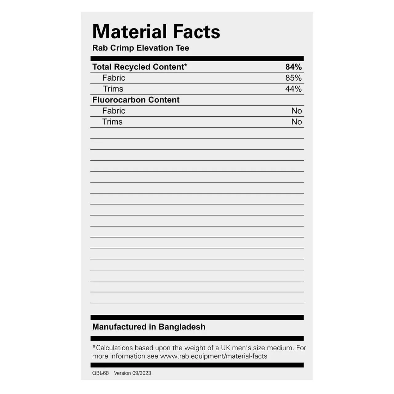 Rab Crimp Elevation Tee