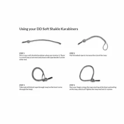 DD Hammocks DD Soft Shackle Karabiner x2 - Regular