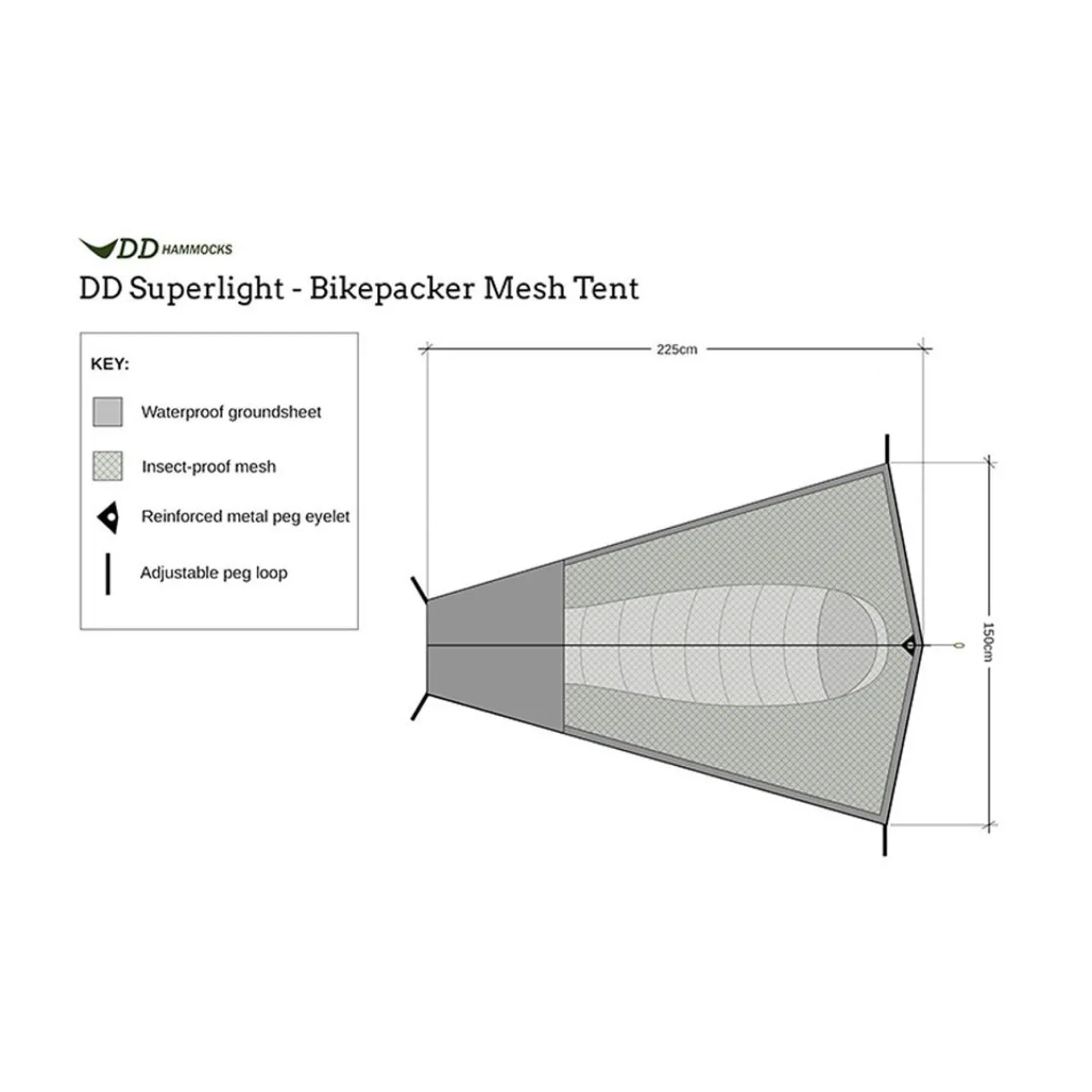 DD Hammocks DD SuperLight Bikepacker Mesh Tent