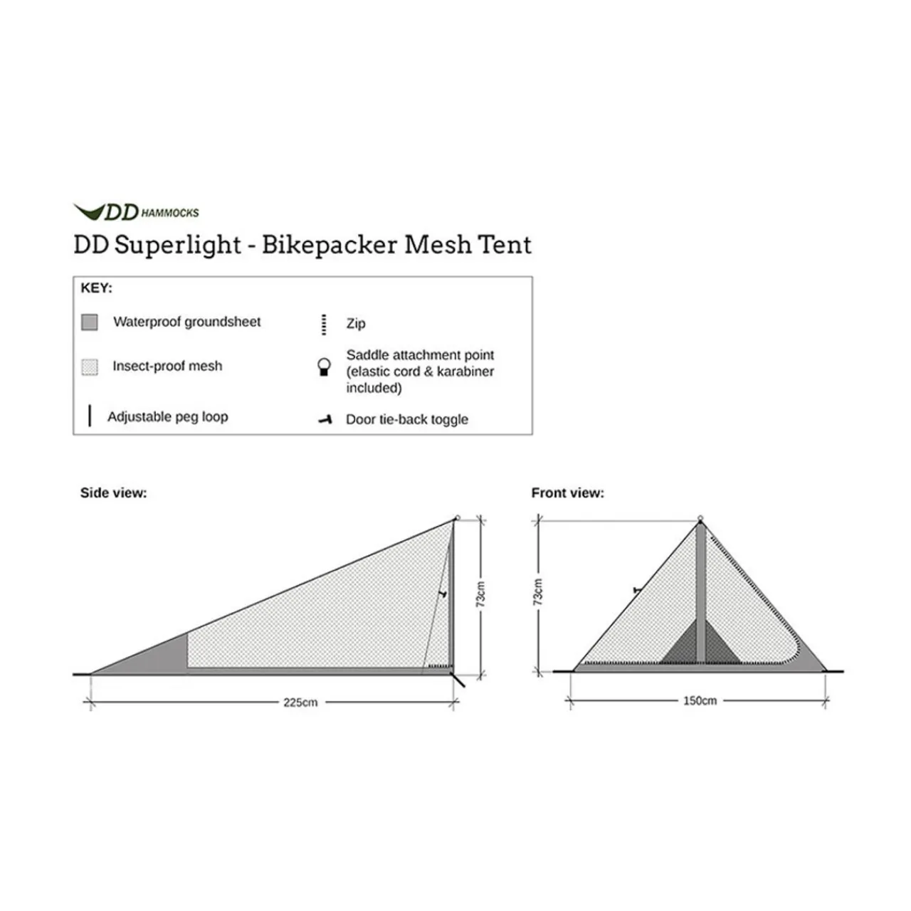 DD Hammocks DD SuperLight Bikepacker Mesh Tent