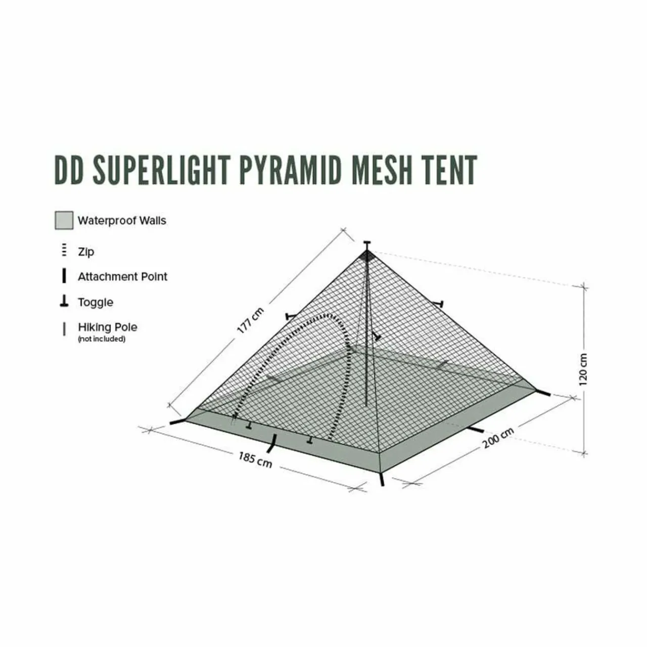 DD Hammocks DD Superlight Pyramid Mesh Tent