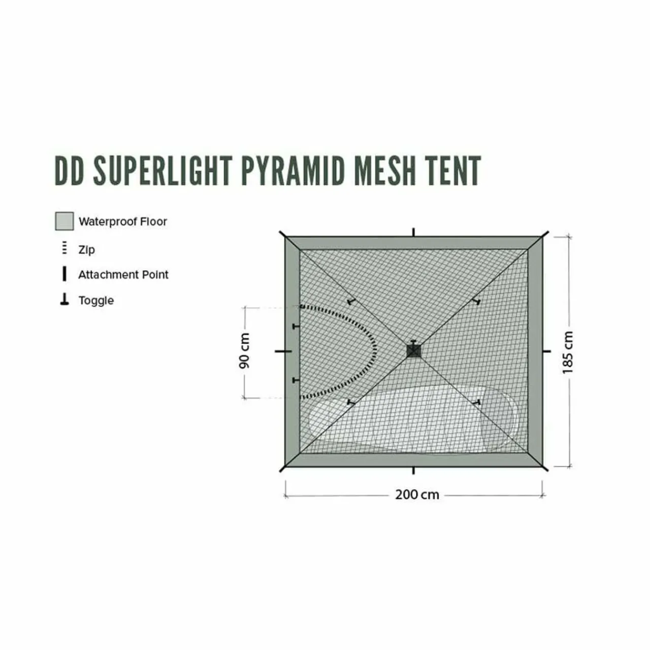 DD Hammocks DD Superlight Pyramid Mesh Tent