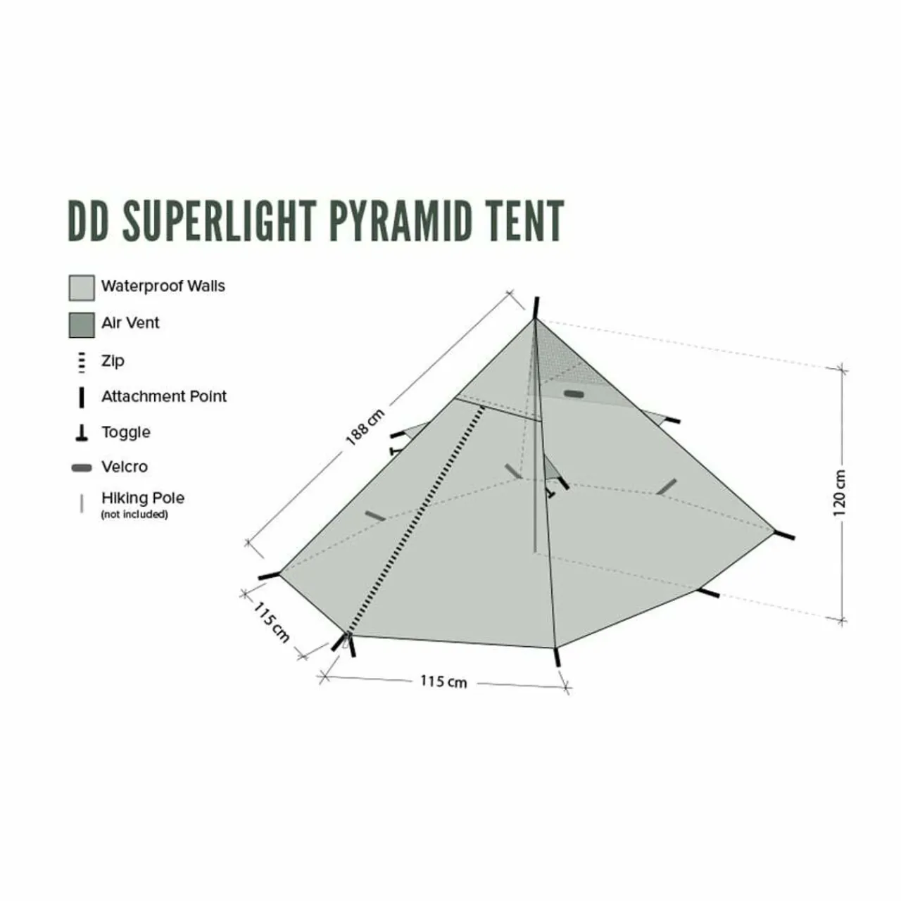 DD Hammocks DD Superlight Pyramid Tent