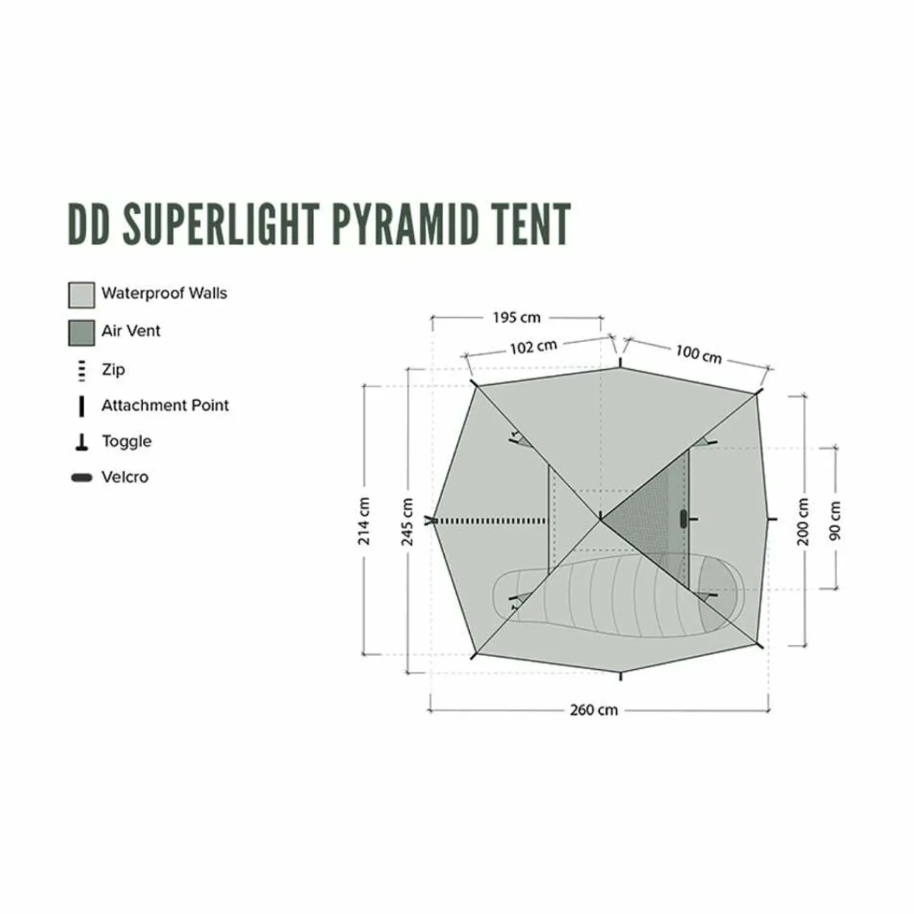 DD Hammocks DD Superlight Pyramid Tent