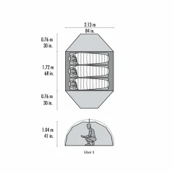 MSR Elixir 3 Person Tent & Footprint