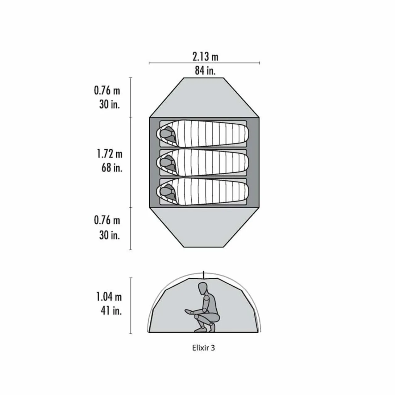 MSR Elixir 3 Person Tent & Footprint