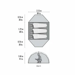 MSR Elixir 3 Person Tent & Footprint