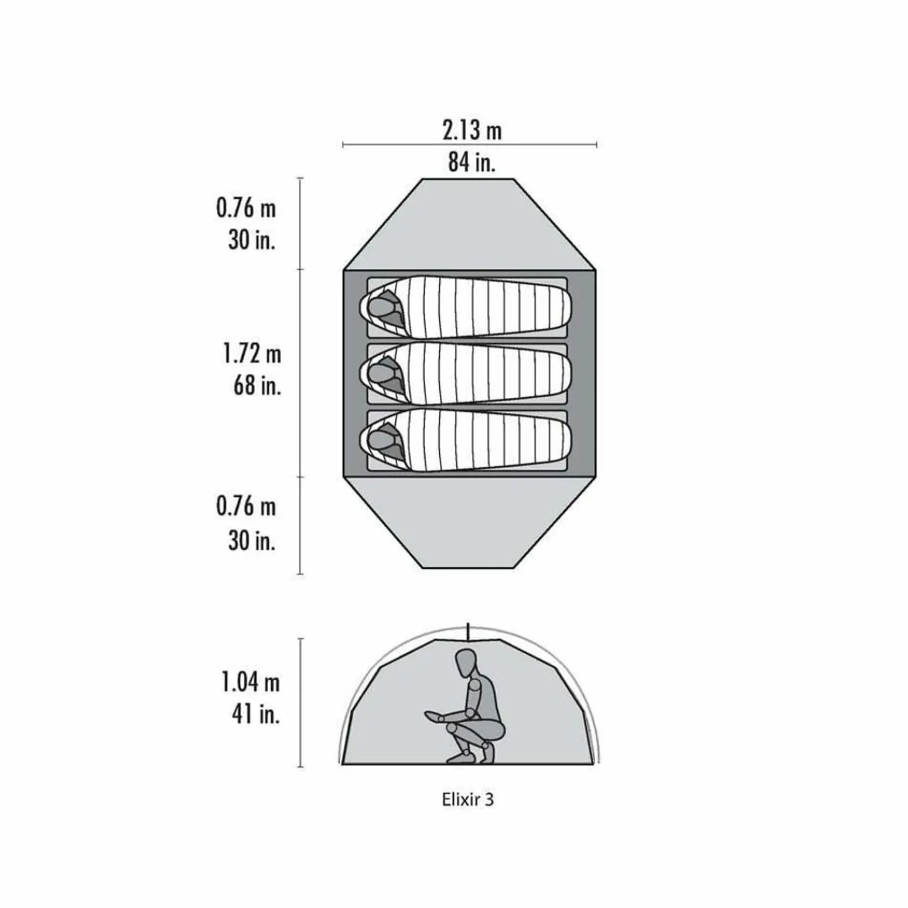 MSR Elixir 3 Person Tent & Footprint
