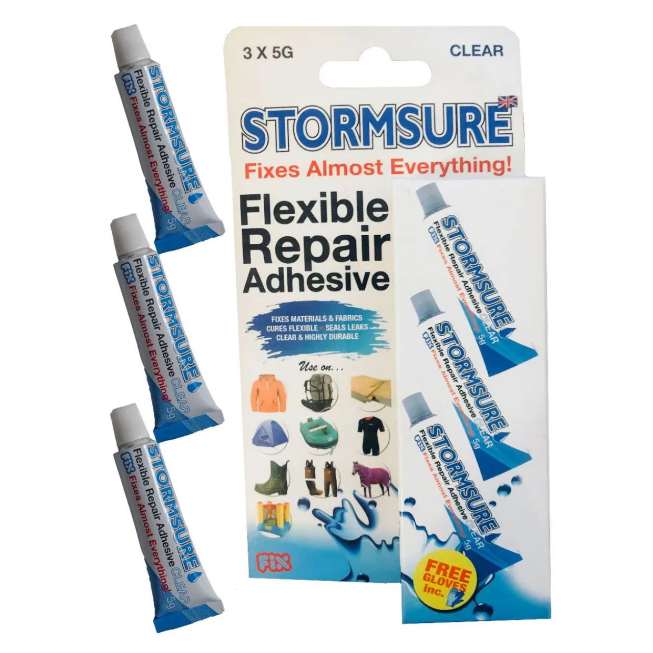Stormsure Flexible Repair Adhesive 3x5g Tubes