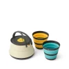 Sea to Summit Frontier UL Collapsible Kettle Cook Set - [3 Piece] 1.1L Kettle, 2x Mug