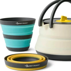 Sea to Summit Frontier UL Collapsible Kettle Cook Set - [3 Piece] 1.1L Kettle, 2x Mug