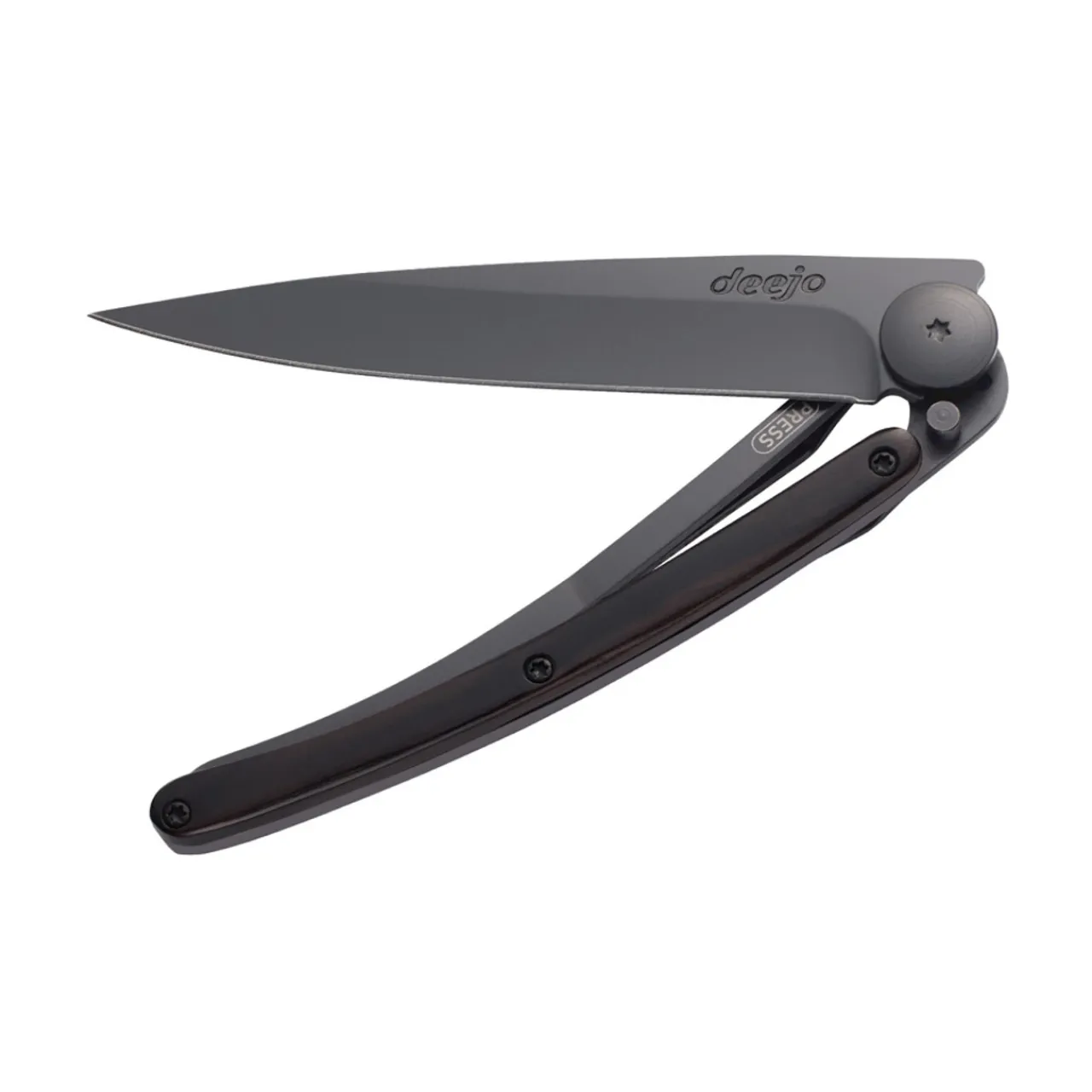 Deejo 37g Knife - Black/Ebony Wood