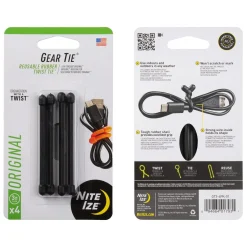 GSI Outdoors Gear Tie Original Reusable Rubber Twist Tie