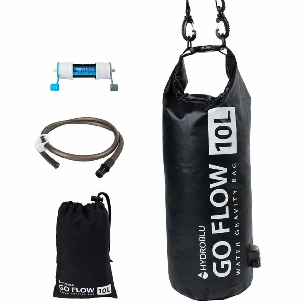 HydroBlu Go Flow Water Gravity Bag with Versa Flow Water Filter