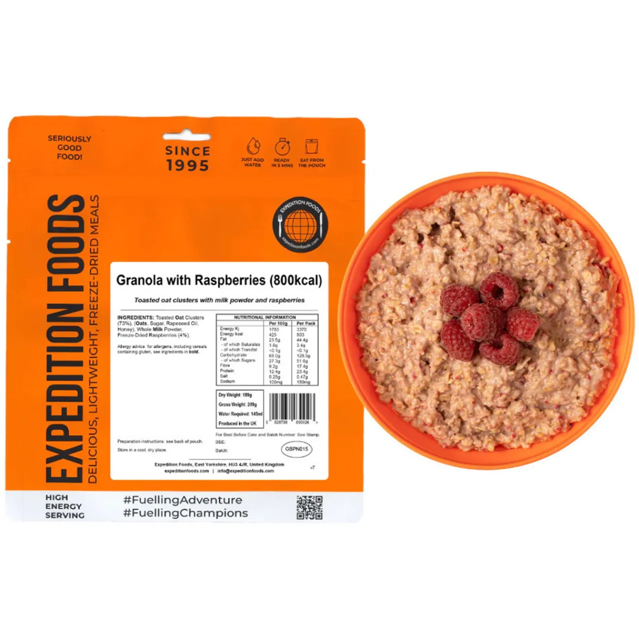 Expedition Foods Granola with Raspberries (High Energy Serving)