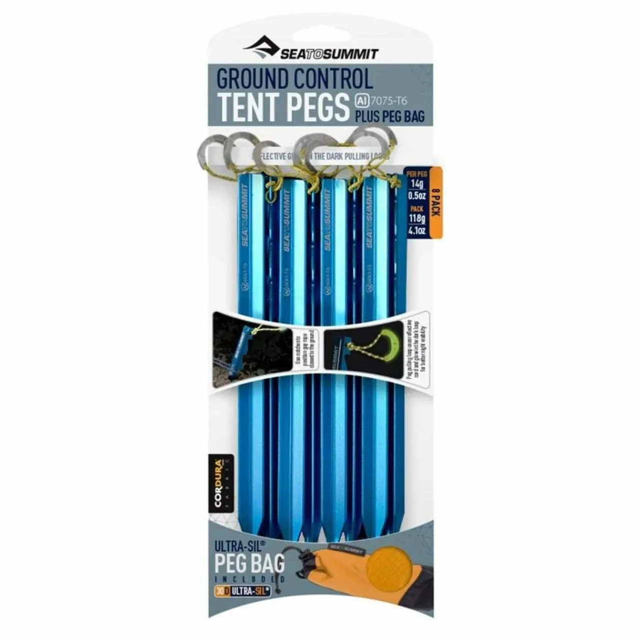 Sea to Summit Ground Control Tent Peg (8pk)