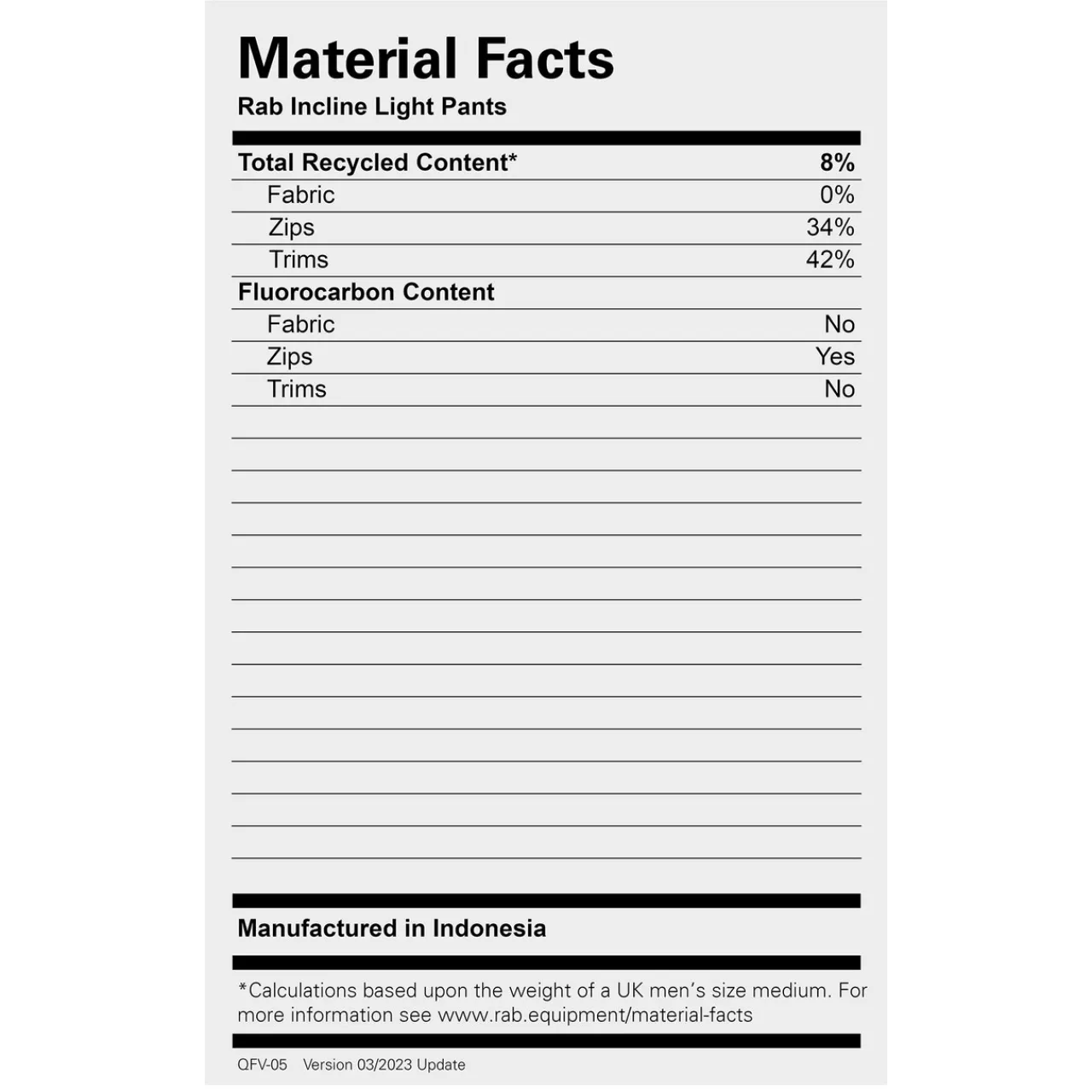 Rab Incline Light Pants