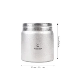 SilverAnt 160ml Titanium Container Tin Case
