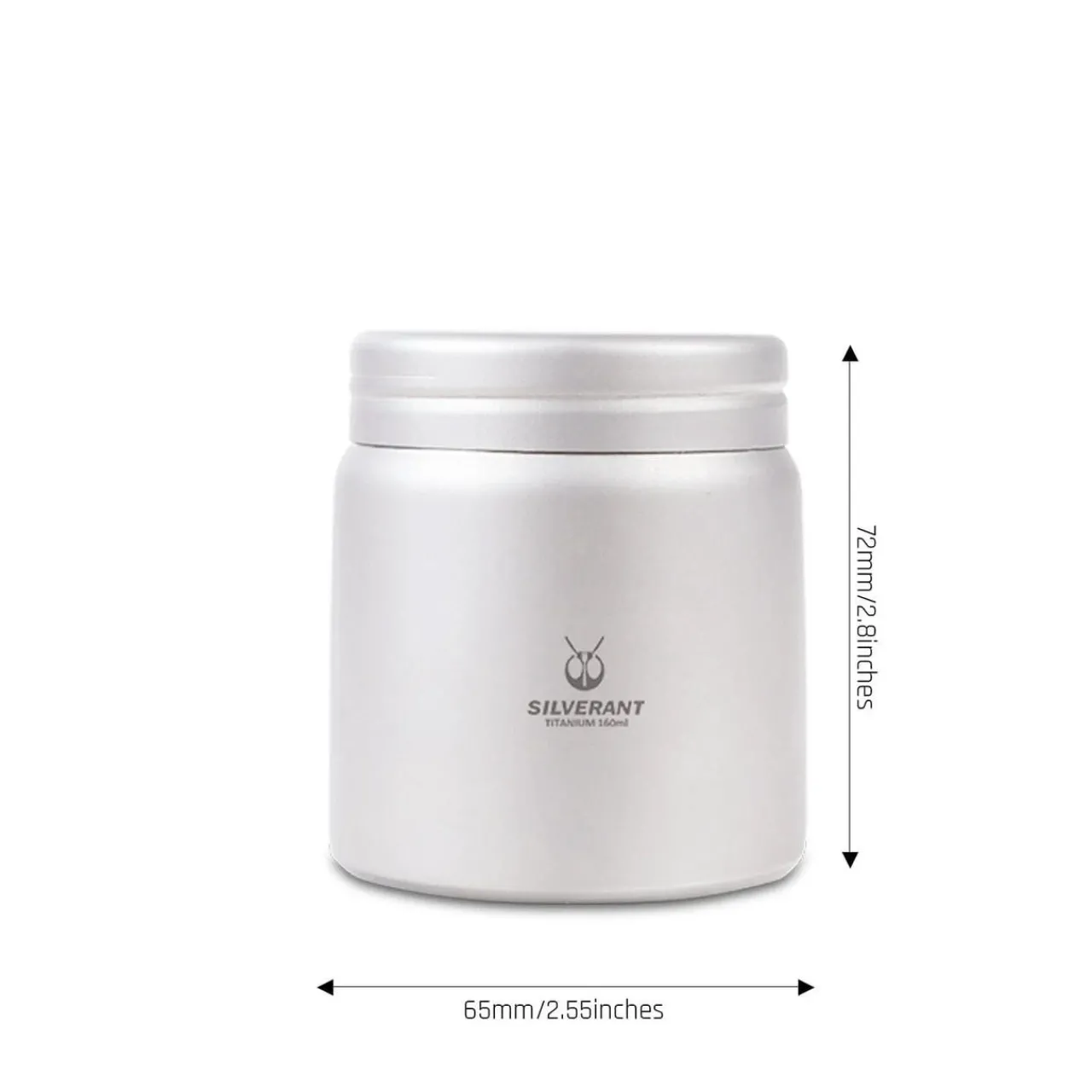 SilverAnt 160ml Titanium Container Tin Case