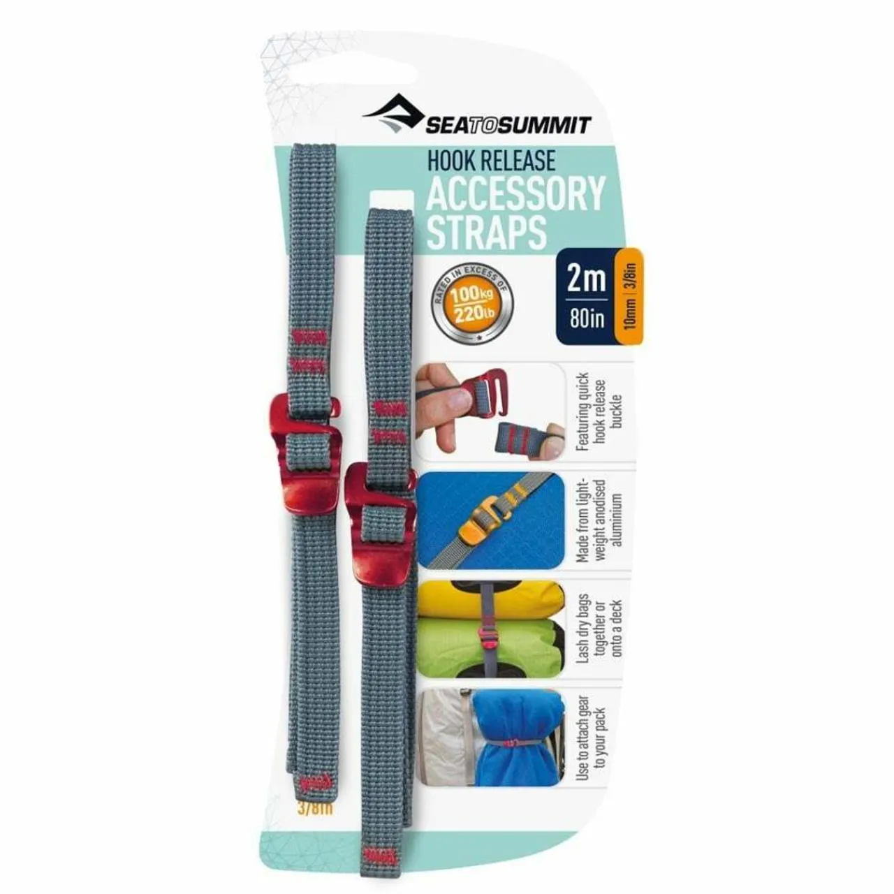 Sea to Summit 10mm Accessory Straps with Hook Release - 2m