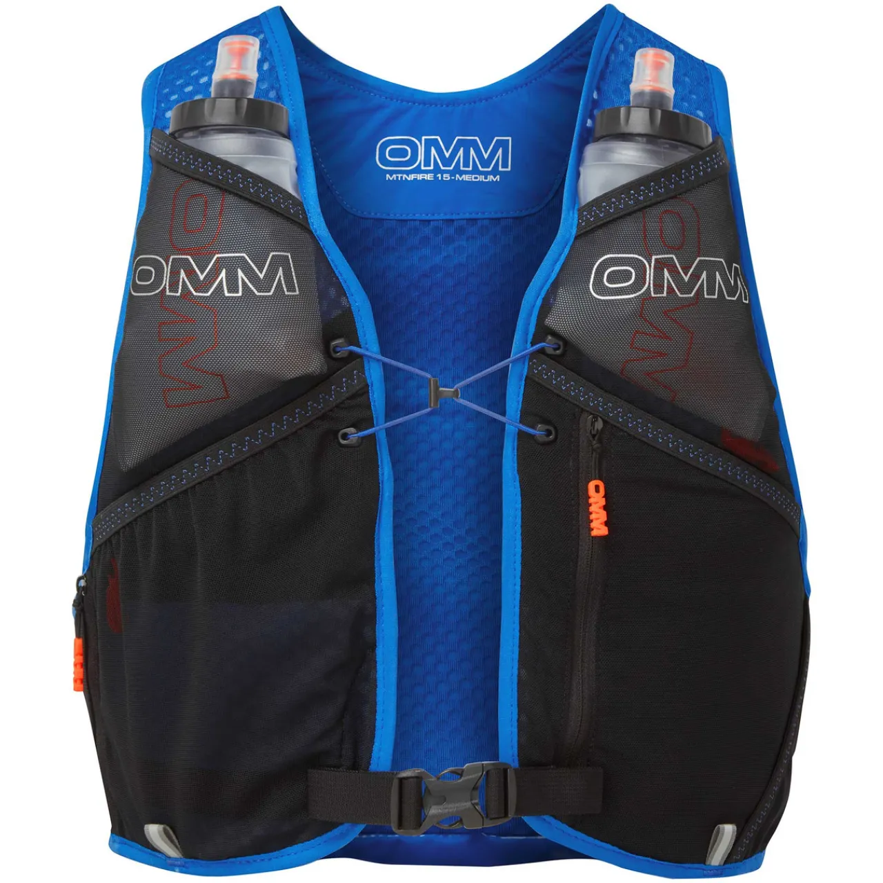 OMM MountainFire 15 Vest Pack with 2 x 350ml Flexi Flasks