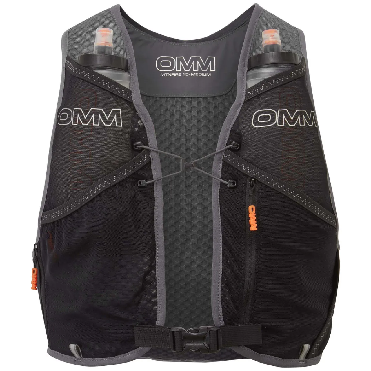OMM MountainFire 15 Vest Pack with 2 x 350ml Flexi Flasks