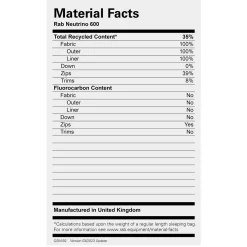 Rab Neutrino 600 Down Sleeping Bag