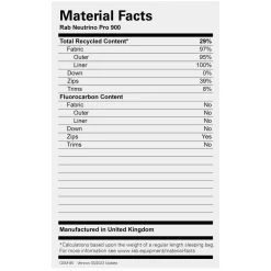 Rab Neutrino Pro 900 Down Sleeping Bag