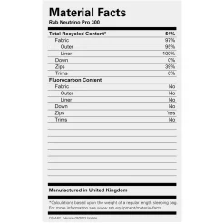 Rab Neutrino Pro 300 Down Sleeping Bag