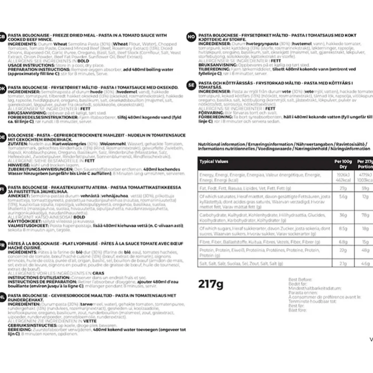 Summit to Eat Pasta Bolognaise (Big Pack)