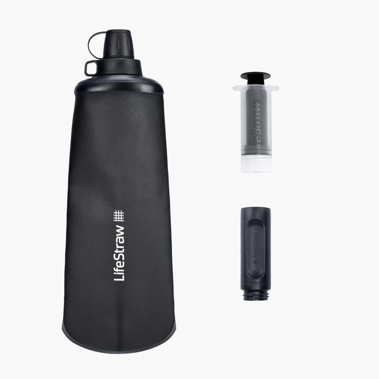 Pure Clear Peak Series Collapsible Squeeze Bottle 1L