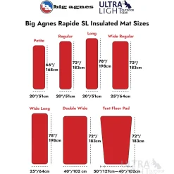 Big Agnes Rapide SL Insulated Wide Long Sleeping Mat