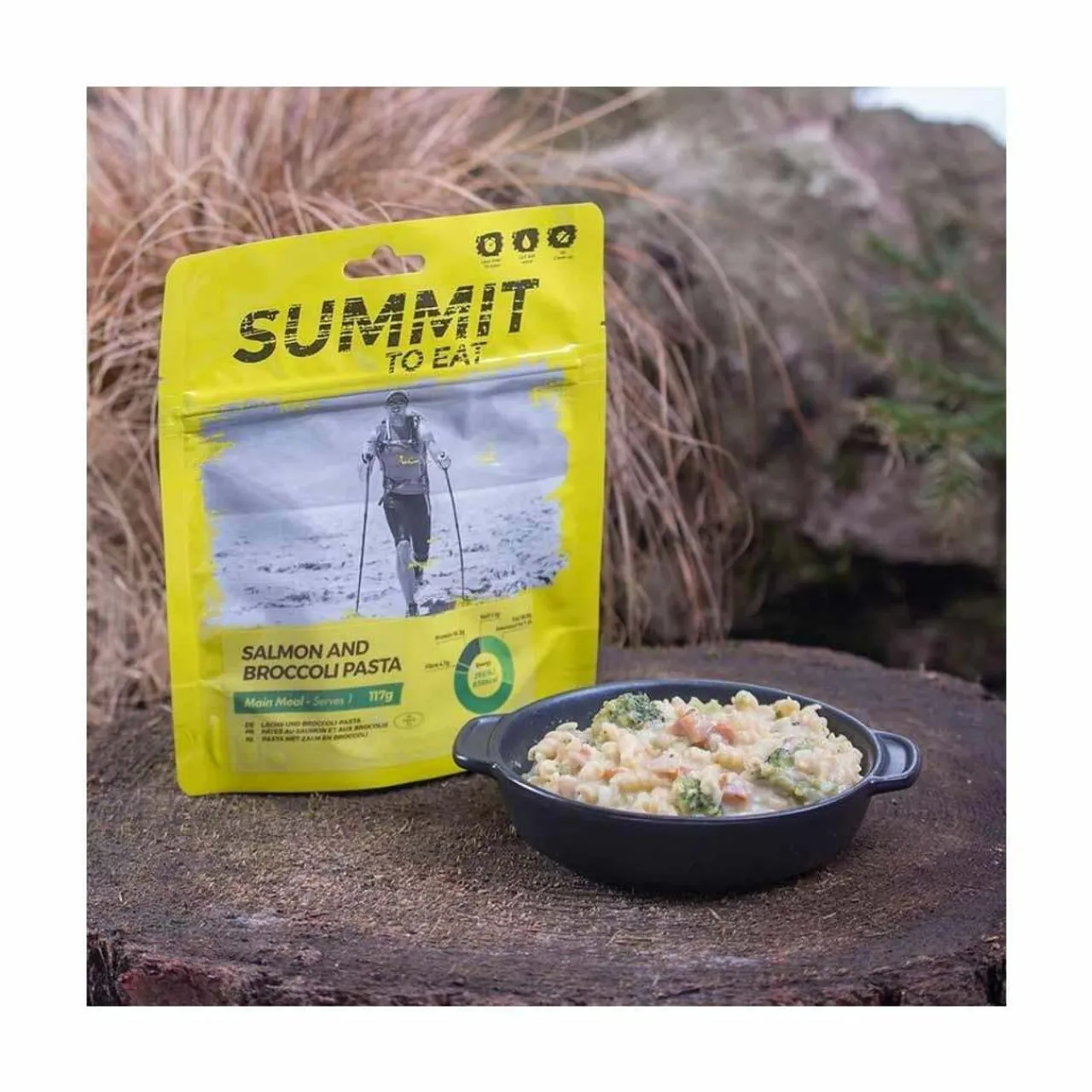 Summit to Eat Salmon and Broccoli Pasta