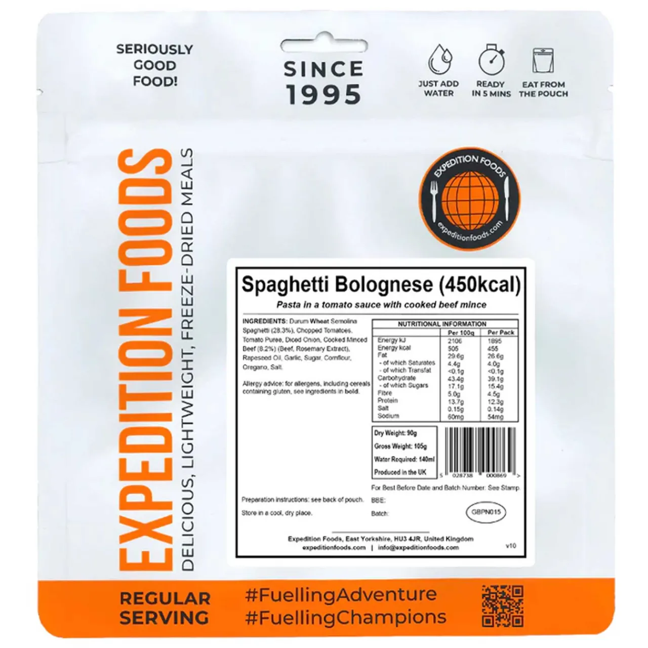 Expedition Foods Spaghetti Bolognese (Single Serving)