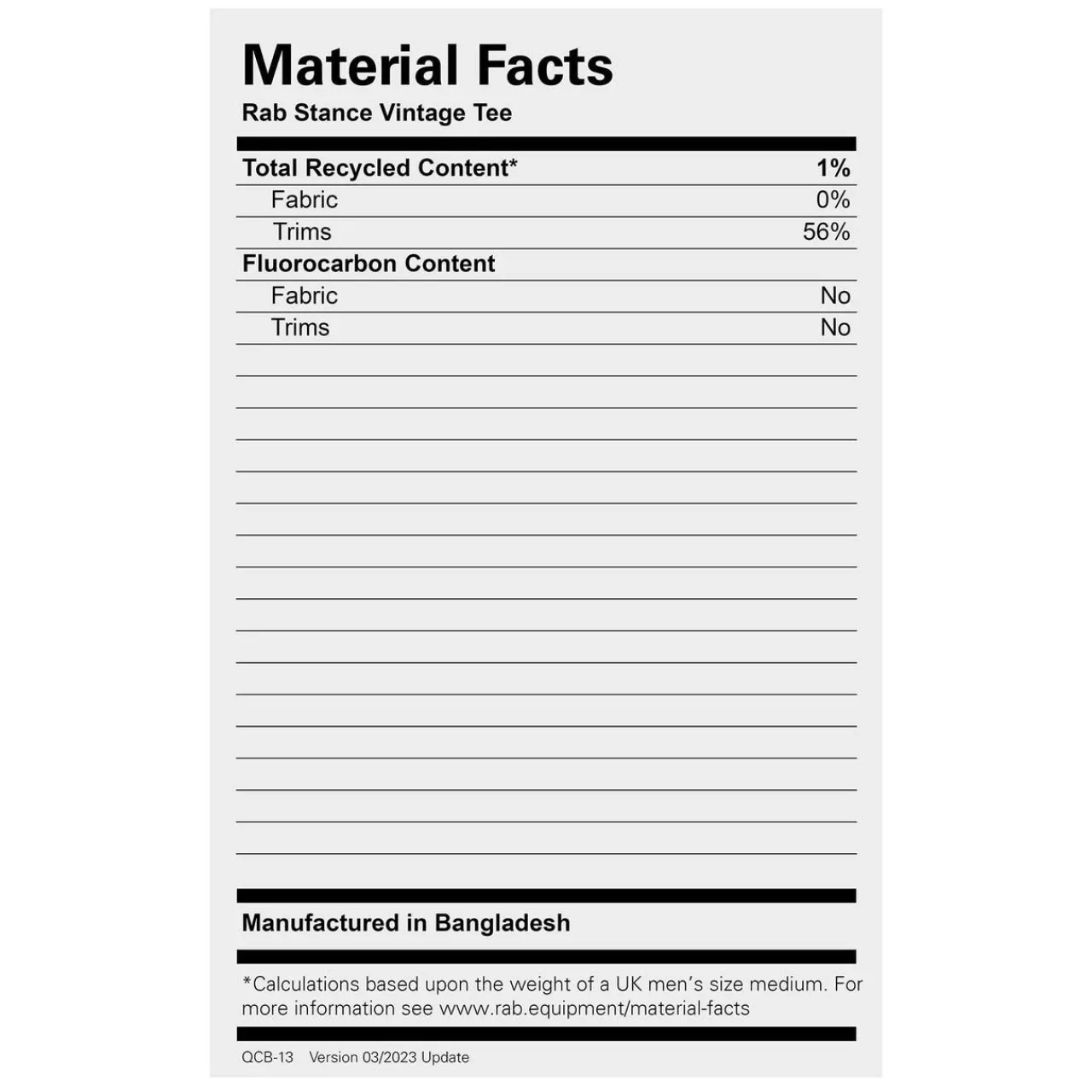 Rab Stance Vintage Tee