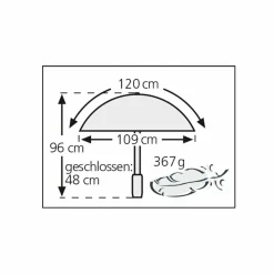 EuroSchirm Telescope Hands Free Trekking Umbrella