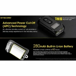 Nitecore TINI2 USB-C Rechargeable Keychain Light