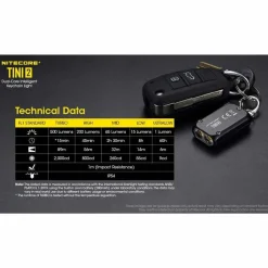 Nitecore TINI2 USB-C Rechargeable Keychain Light