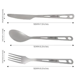 TOAKS Titanium 3 Piece Cutlery Set
