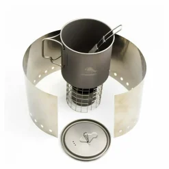 TOAKS Titanium Alcohol Stove Cook System with 650ml Pot